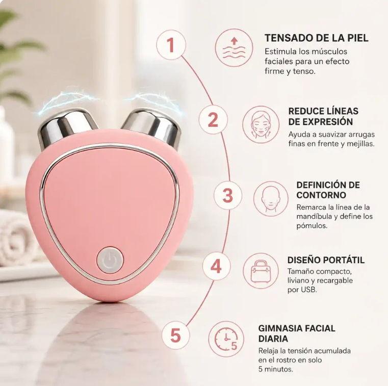 Tonificador facial con microcorriente