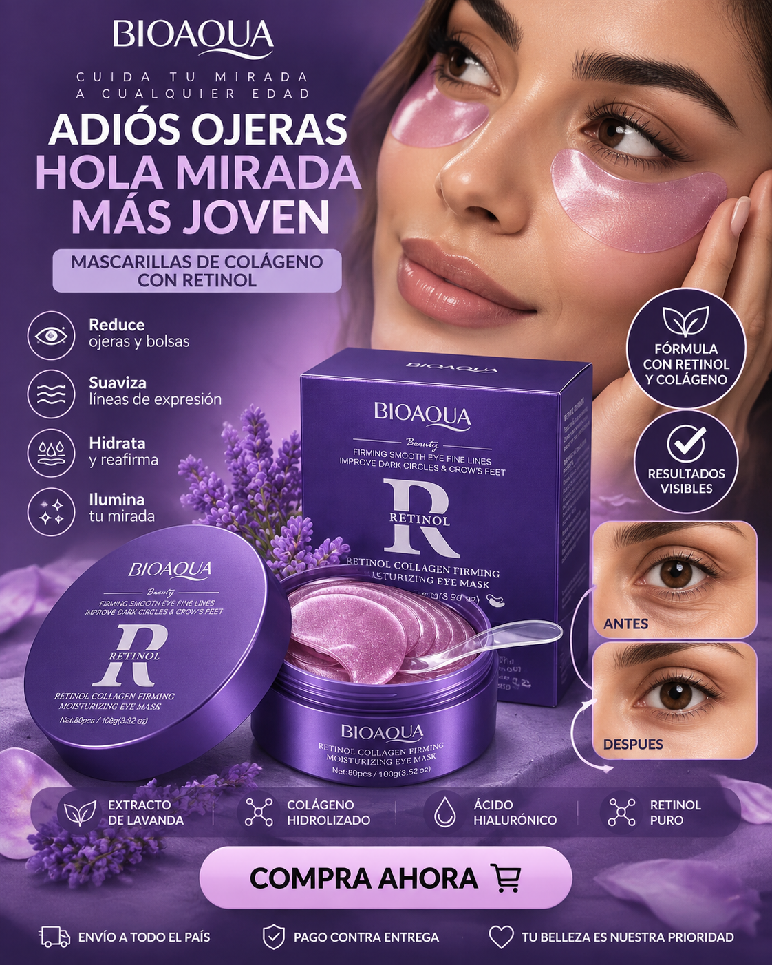 PARCHES DE COLAGENO CON RETINOL Y COLAGENO