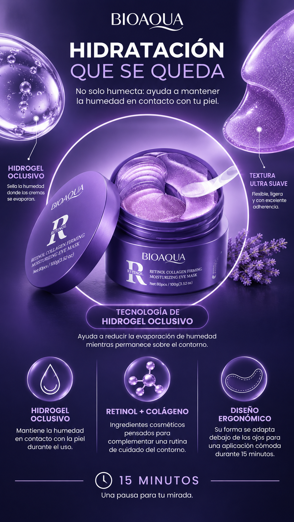 PARCHES DE COLAGENO CON RETINOL Y COLAGENO